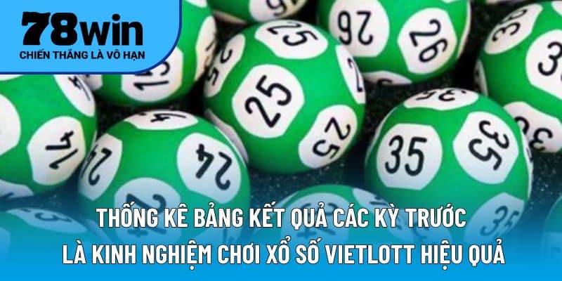 Thống kê bảng kết quả các kỳ trước là kinh nghiệm chơi xổ số Vietlott hiệu quả
